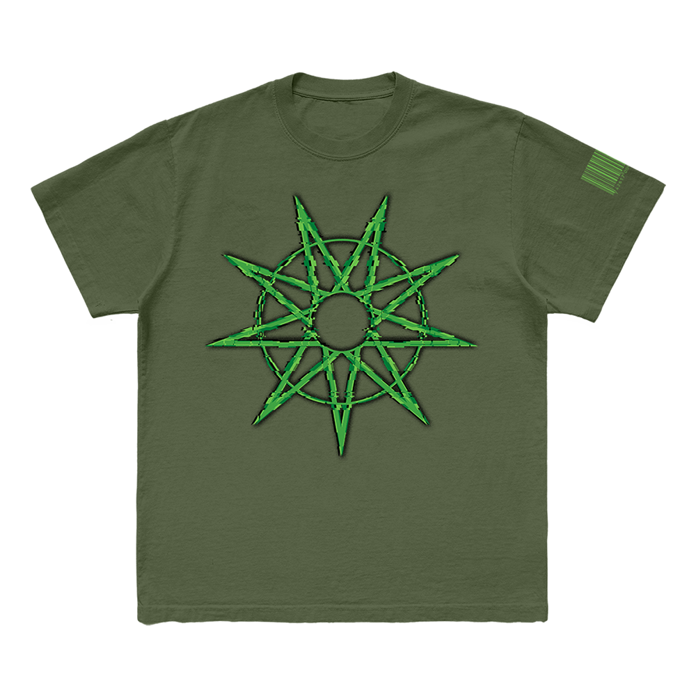 9 Star Military Green T-Shirt - Slipknot Official Store