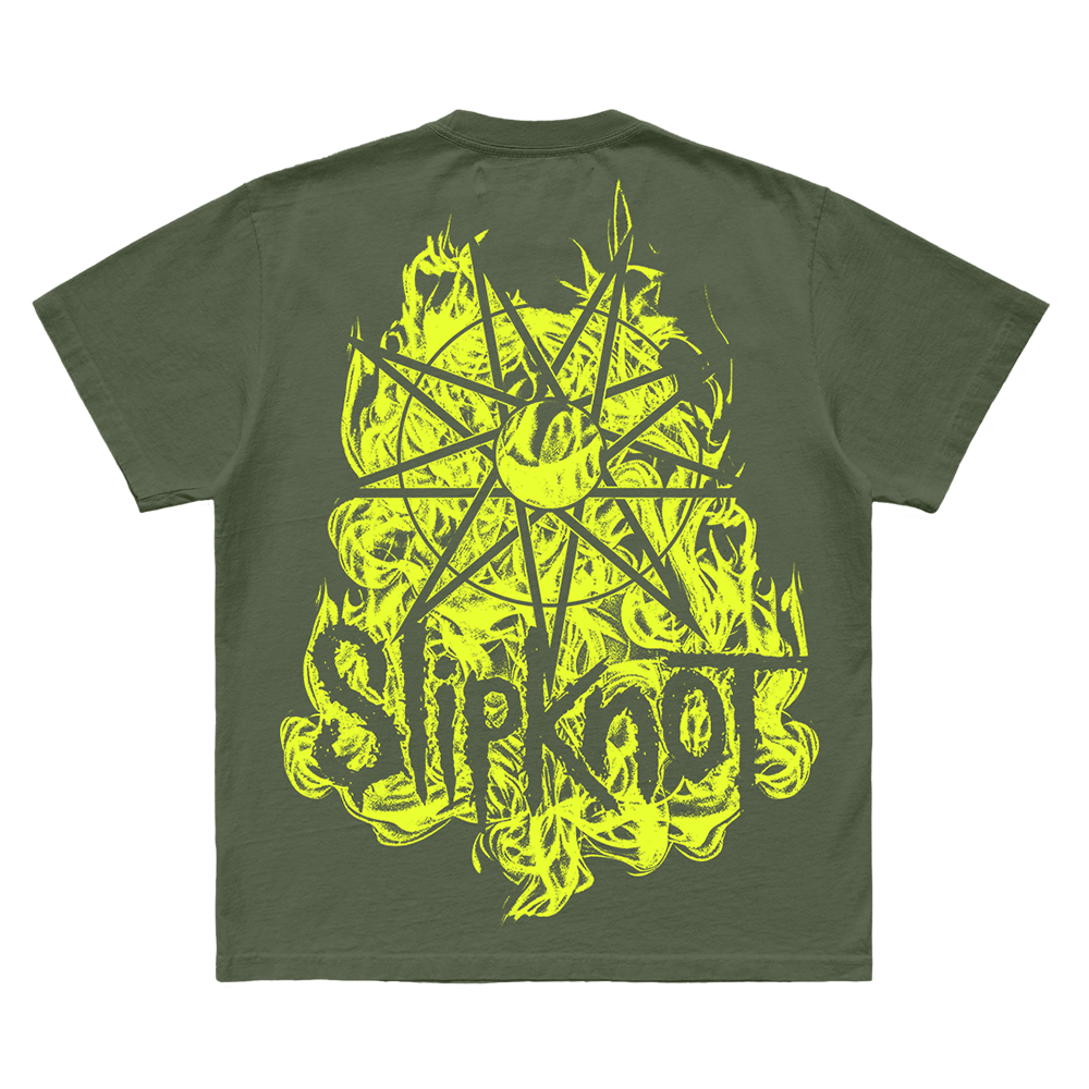 Flamed Tribal S T-Shirt (Military Green) back