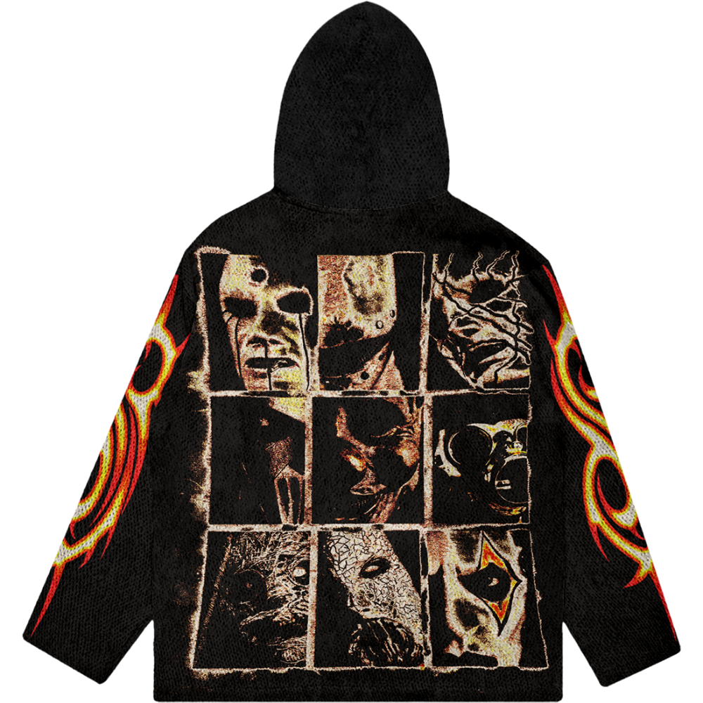 9 Square Woven Pullover Hoodie Back