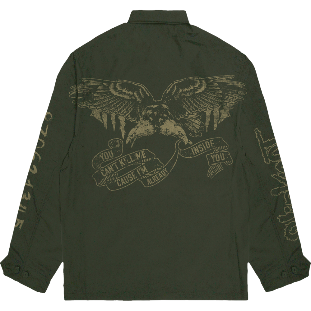 You Can’t Kill Me Utility Cargo Jacket Back