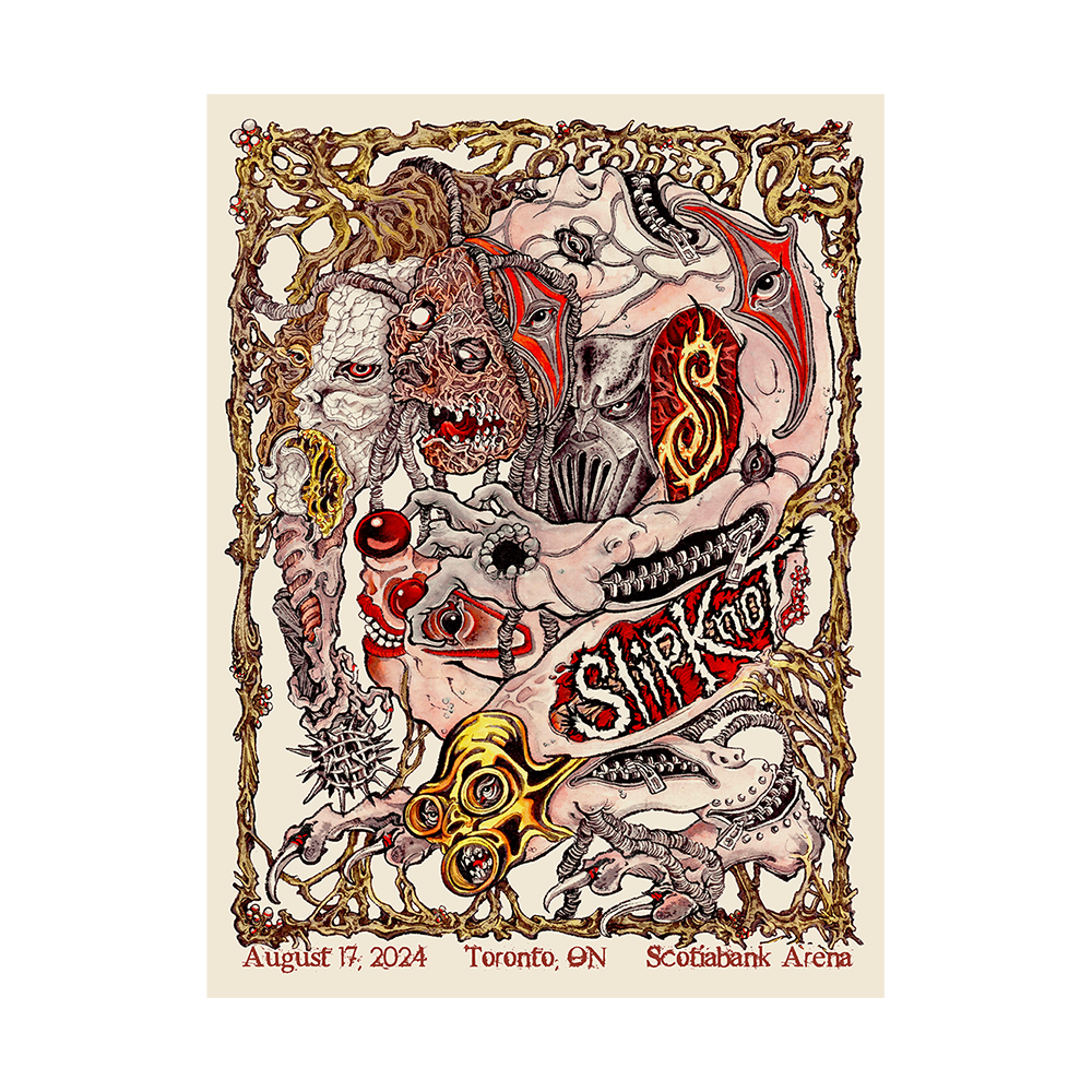 Slipknot のサイン入りポスター SLIPKNOT: 2022 LIMITED EDITION BAND-SIGNED POSTER