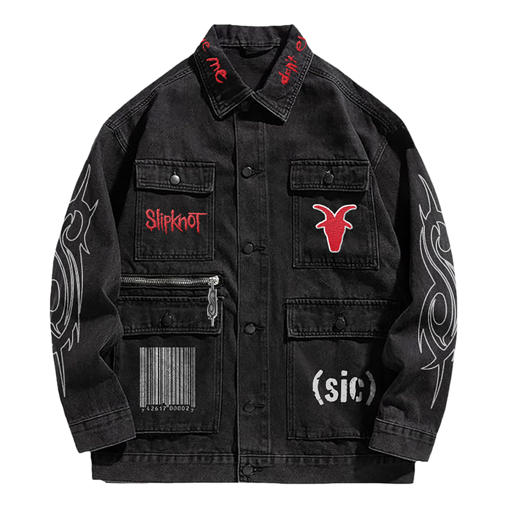 Don’t Ever Judge Me Cargo Jean Jacket Front