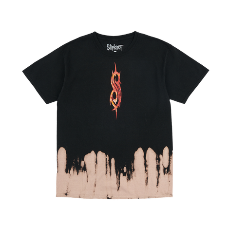 Tribal S Bleach Dyed T-Shirt Front