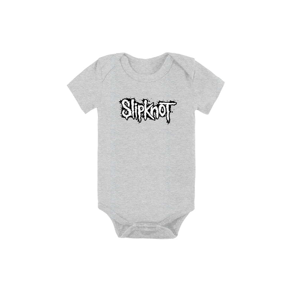 Splatter Logo Gray Onesie Front