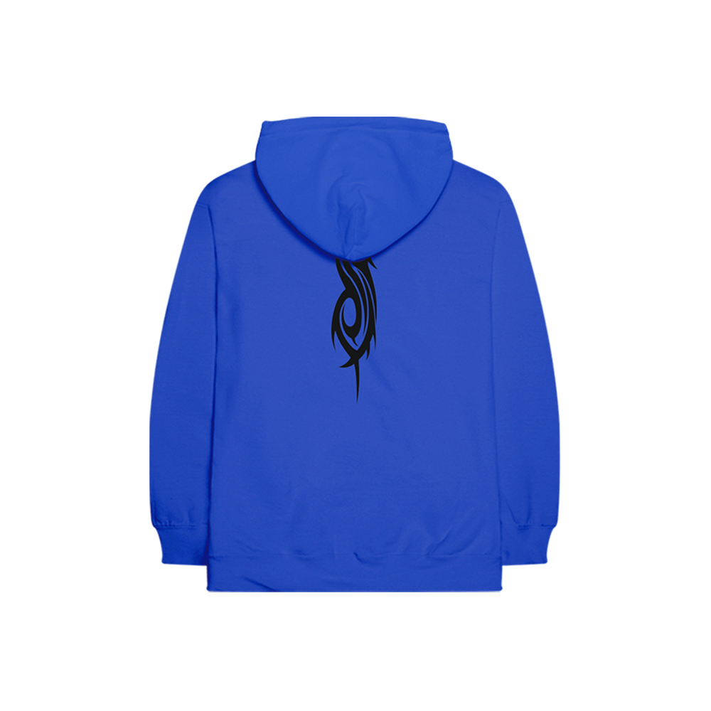 Splatter Logo Blue Kids Hoodie Back