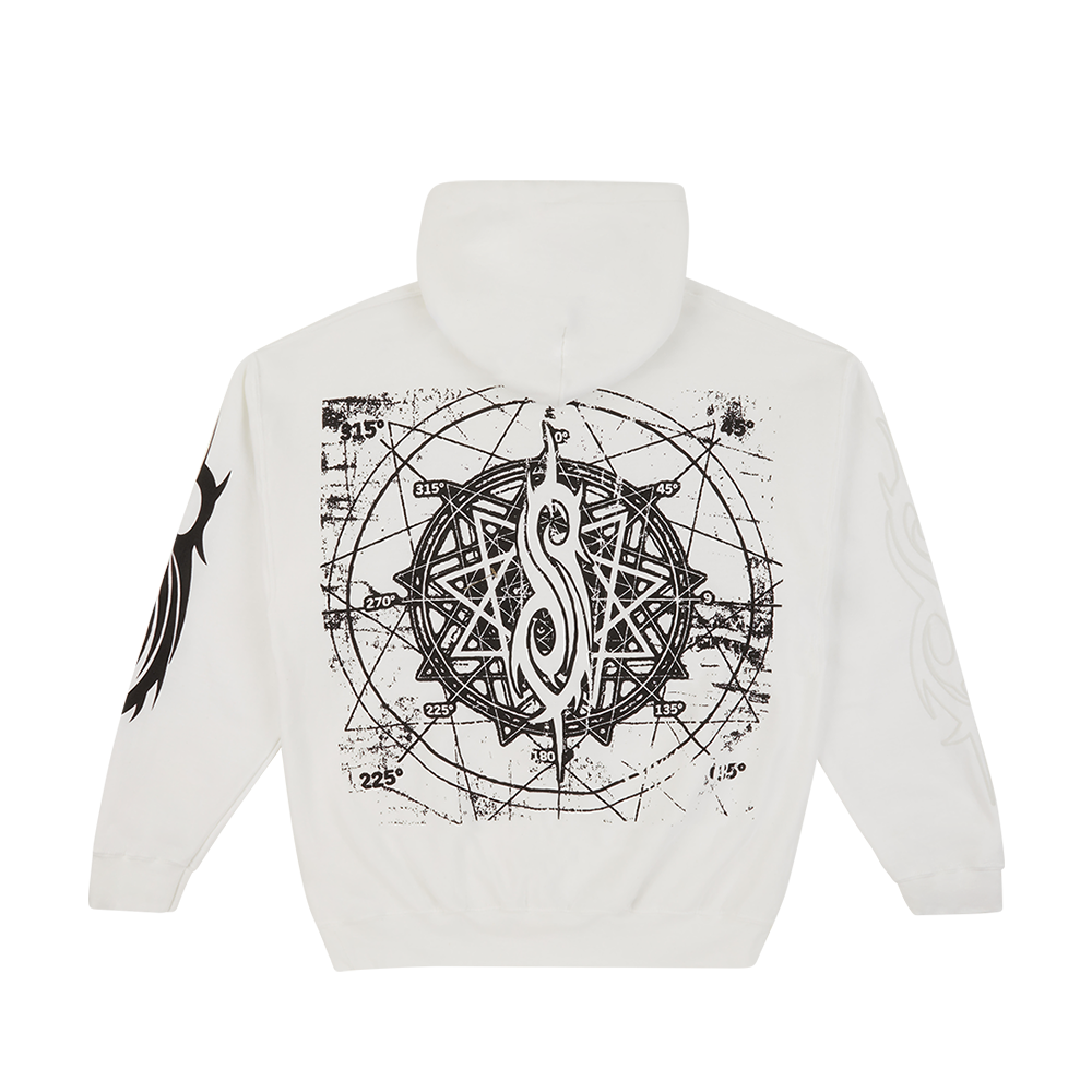 White Logo Hoodie Back