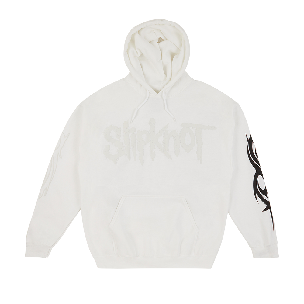 White Logo Hoodie Front