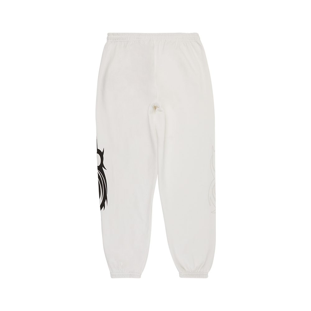 White Logo Joggers Back