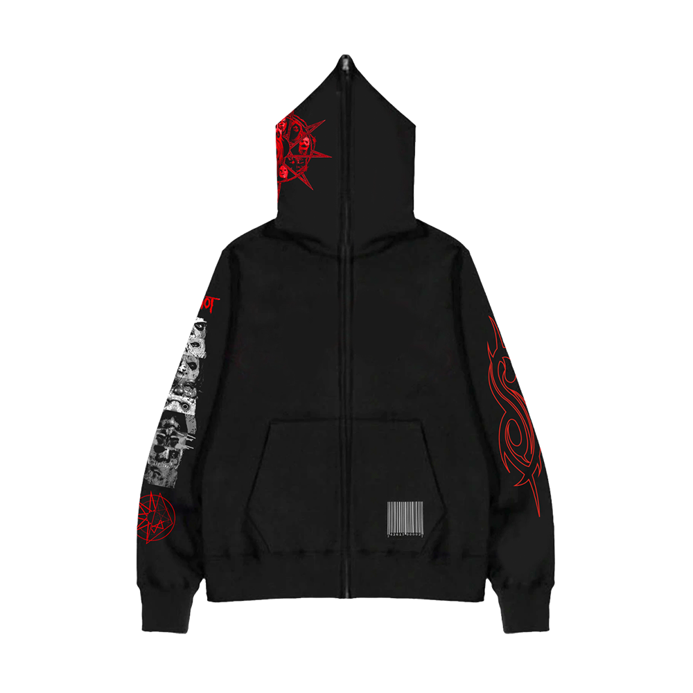 Mask + Logo Full Zip Hoodie Front
