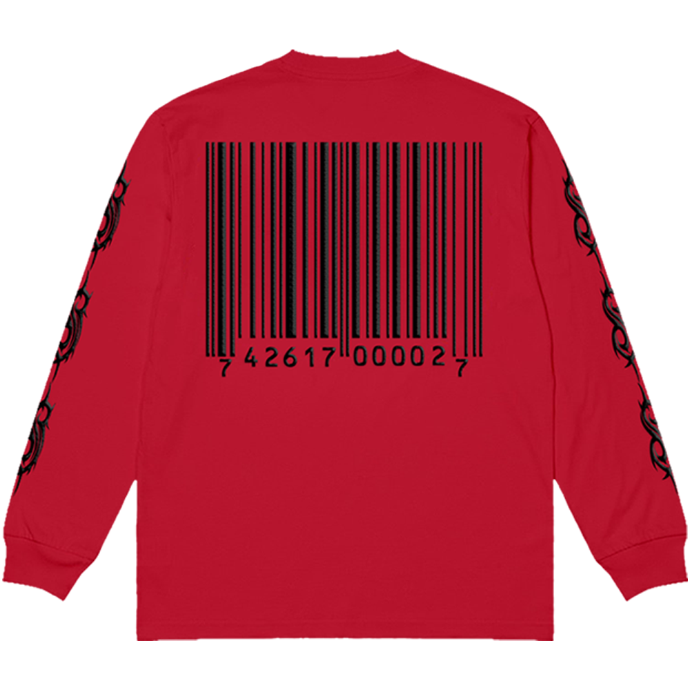 Barcode Puff Ink Longsleeve T-Shirt Back