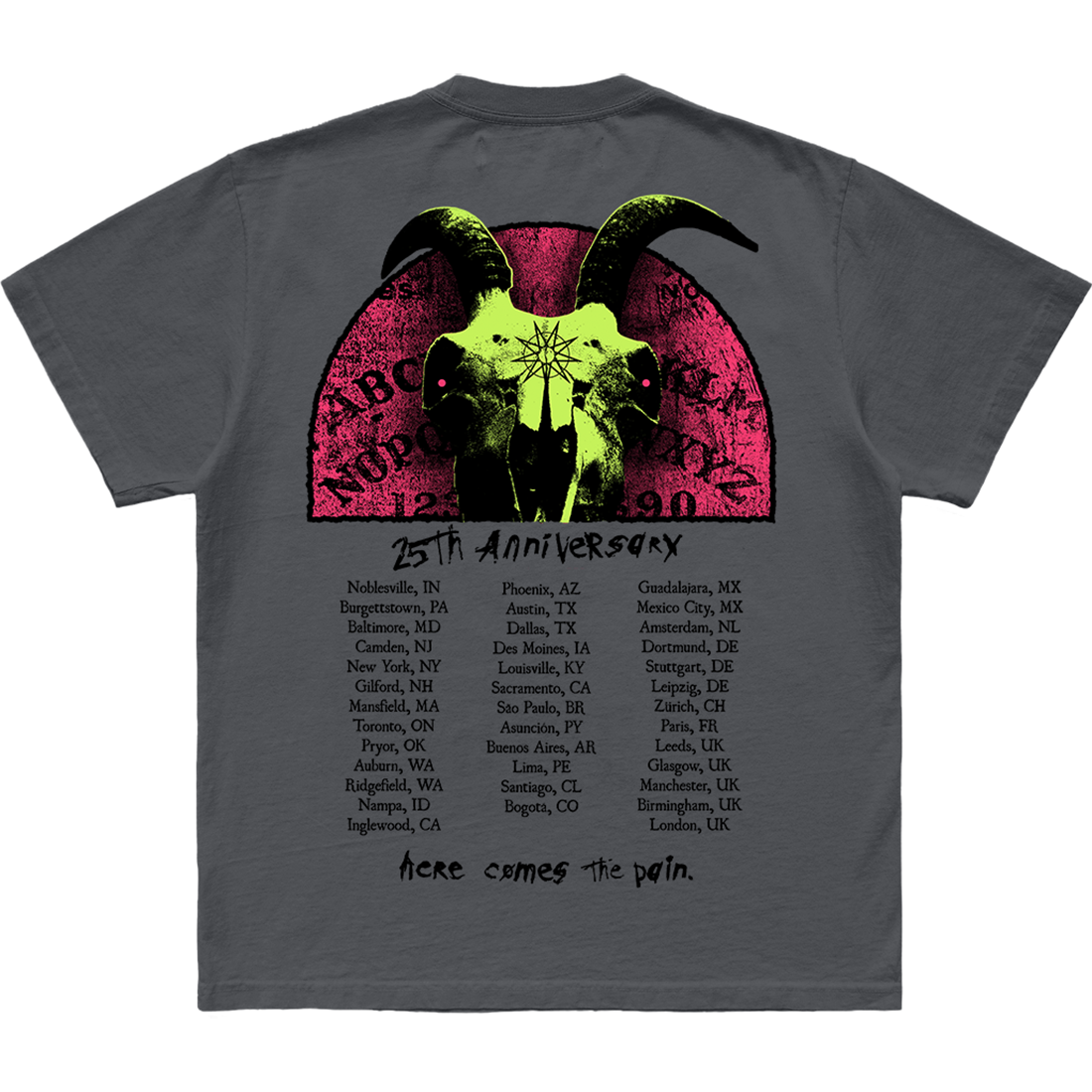 Neon Mask Goat T-Shirt Back