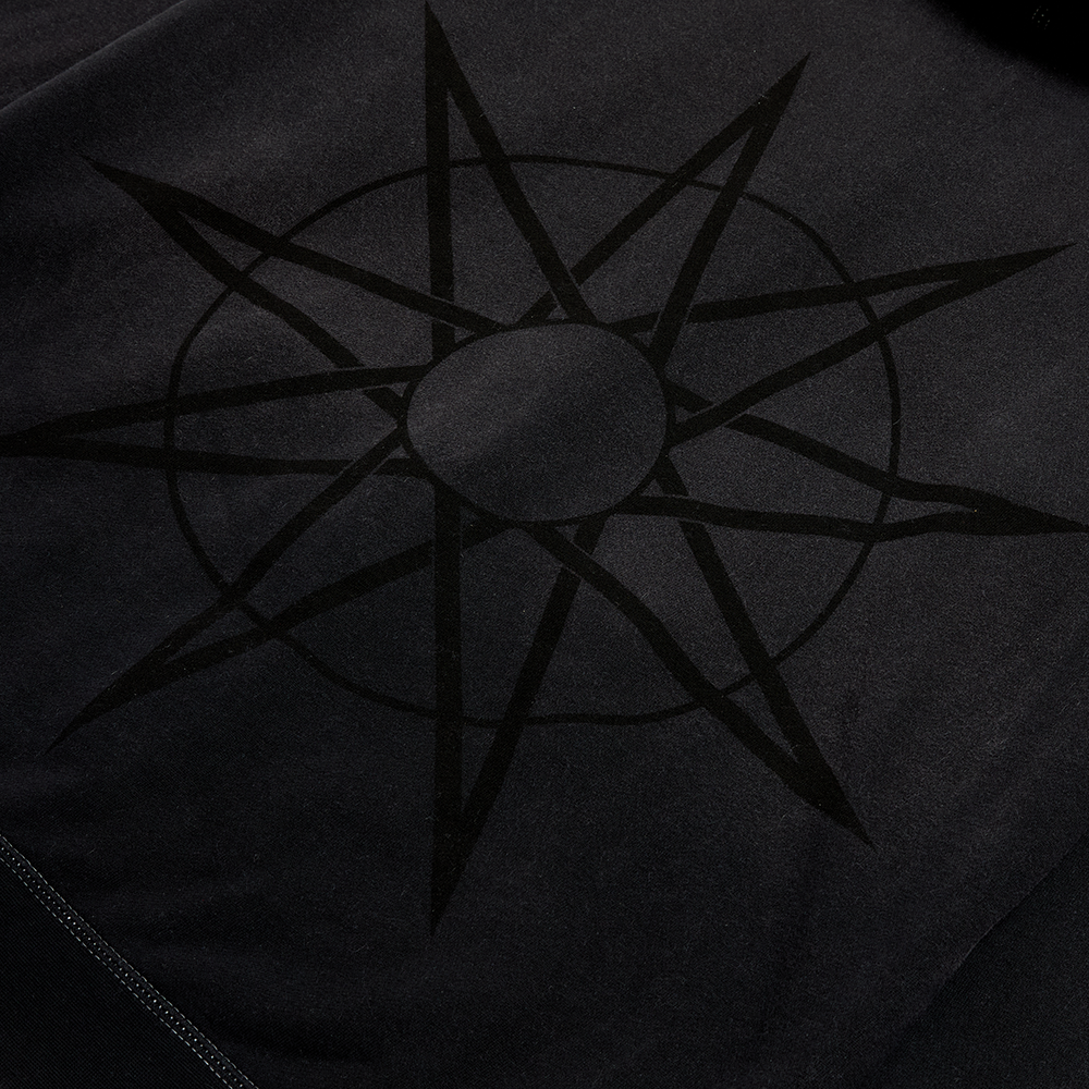 9 Point Star Black Hoodie Detail 5