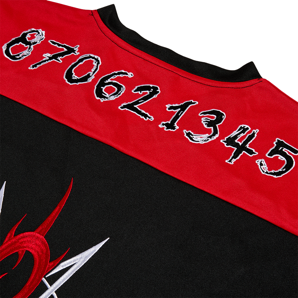 9 Point Star Hockey Jersey Back Detail