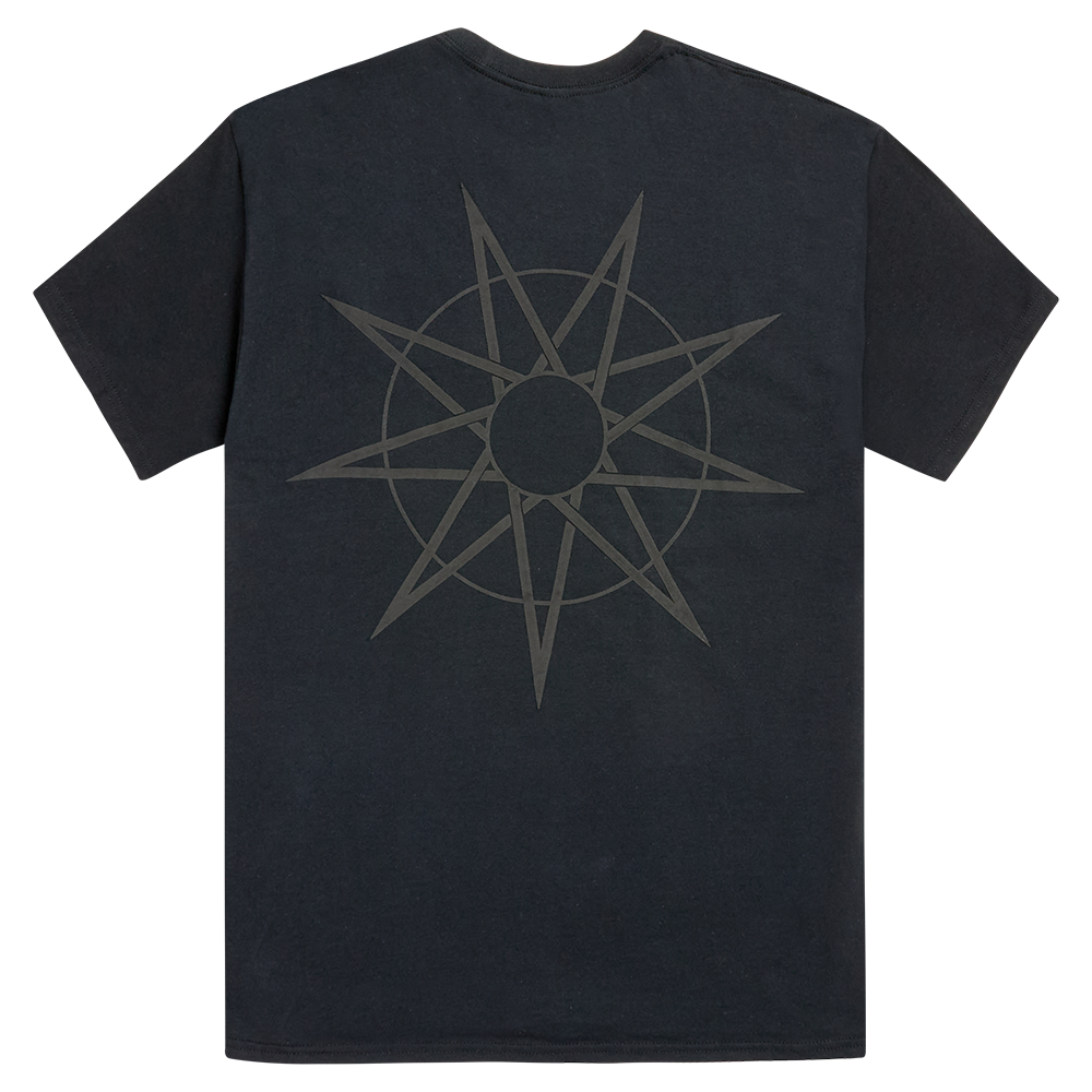 9 Point Star Black T-Shirt Back