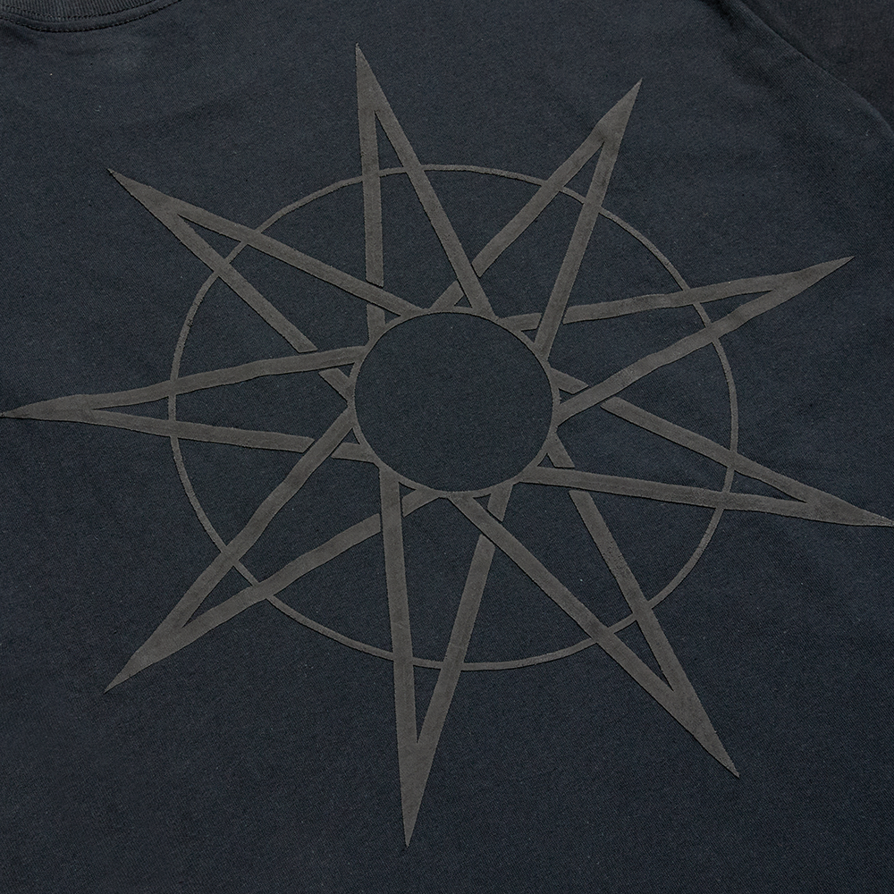 9 Point Star Black T-Shirt Back Detail