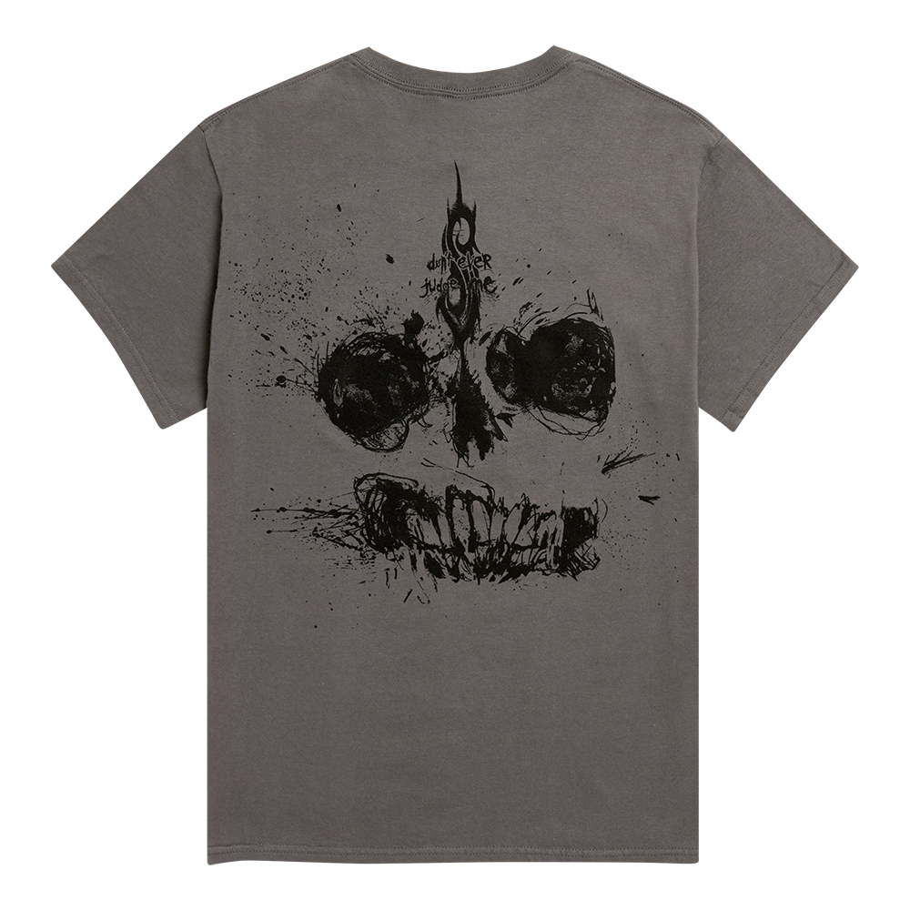 Skull Grey T-Shirt Back
