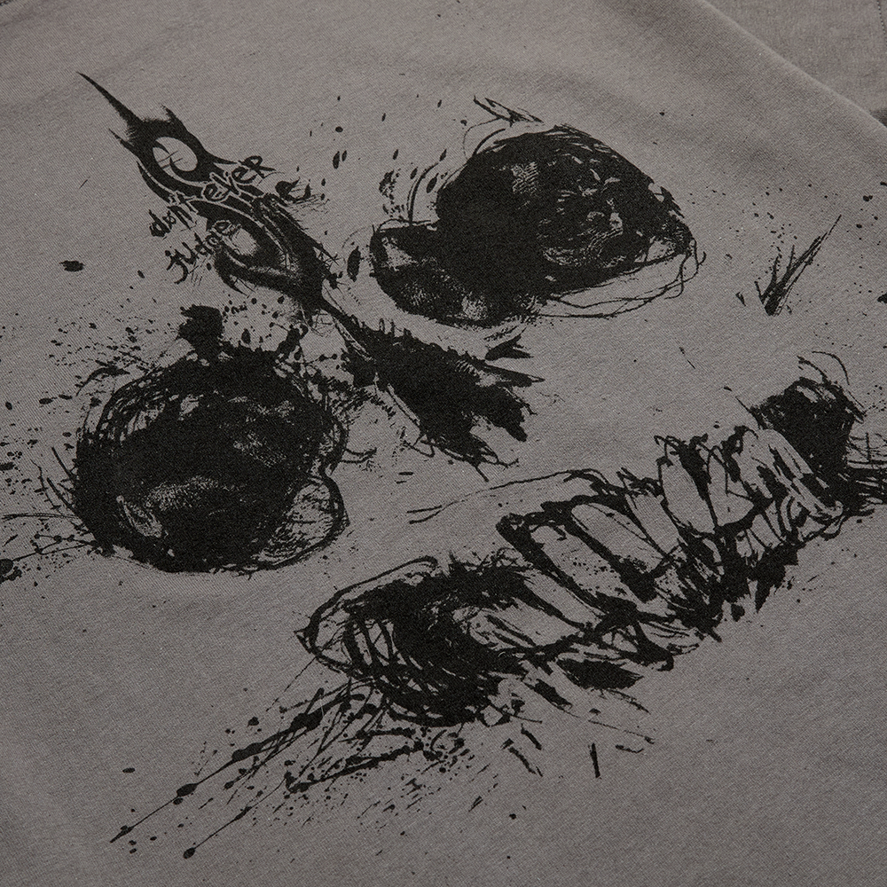 Skull Grey T-Shirt Detail 2