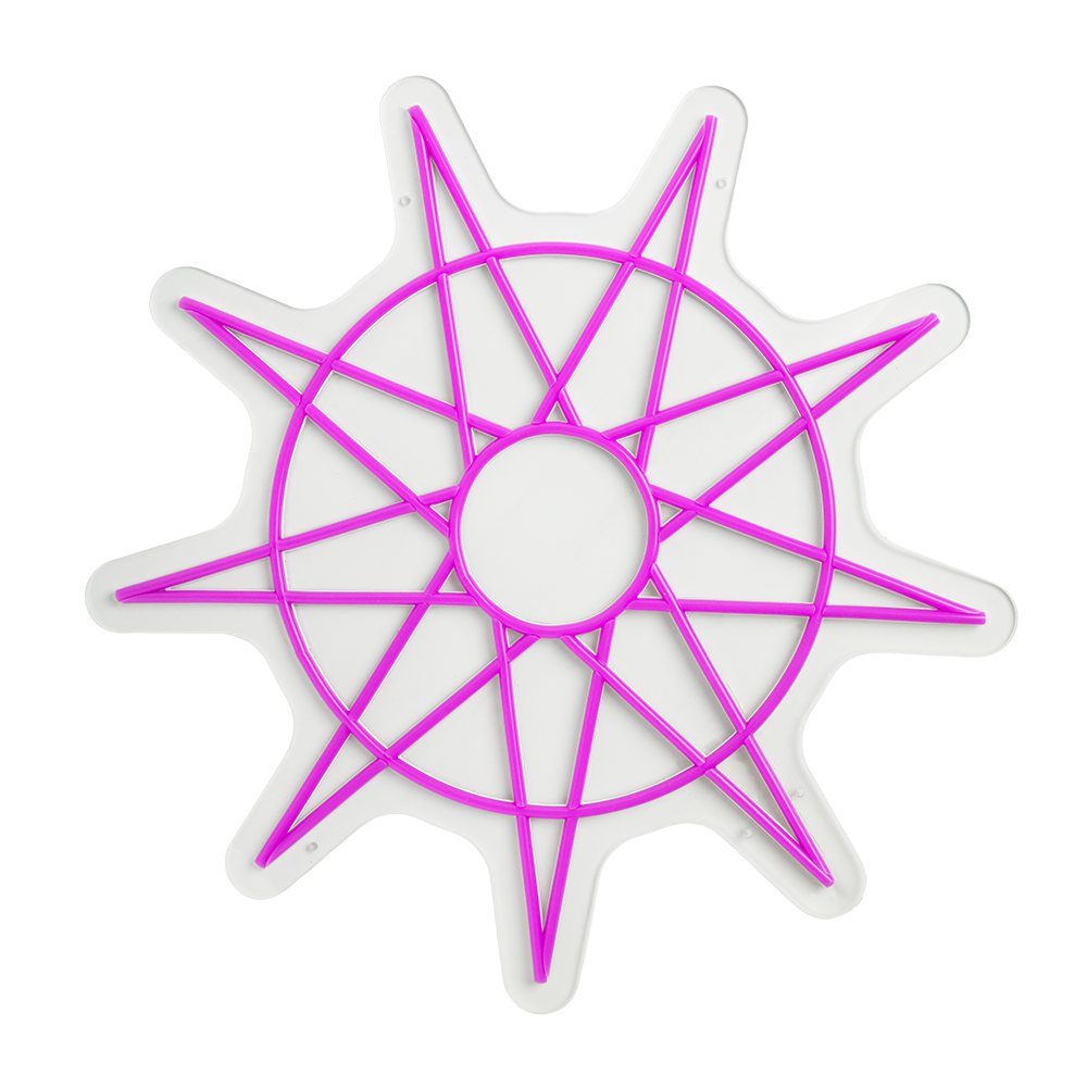 9 Point Purple LED Sign Front Off