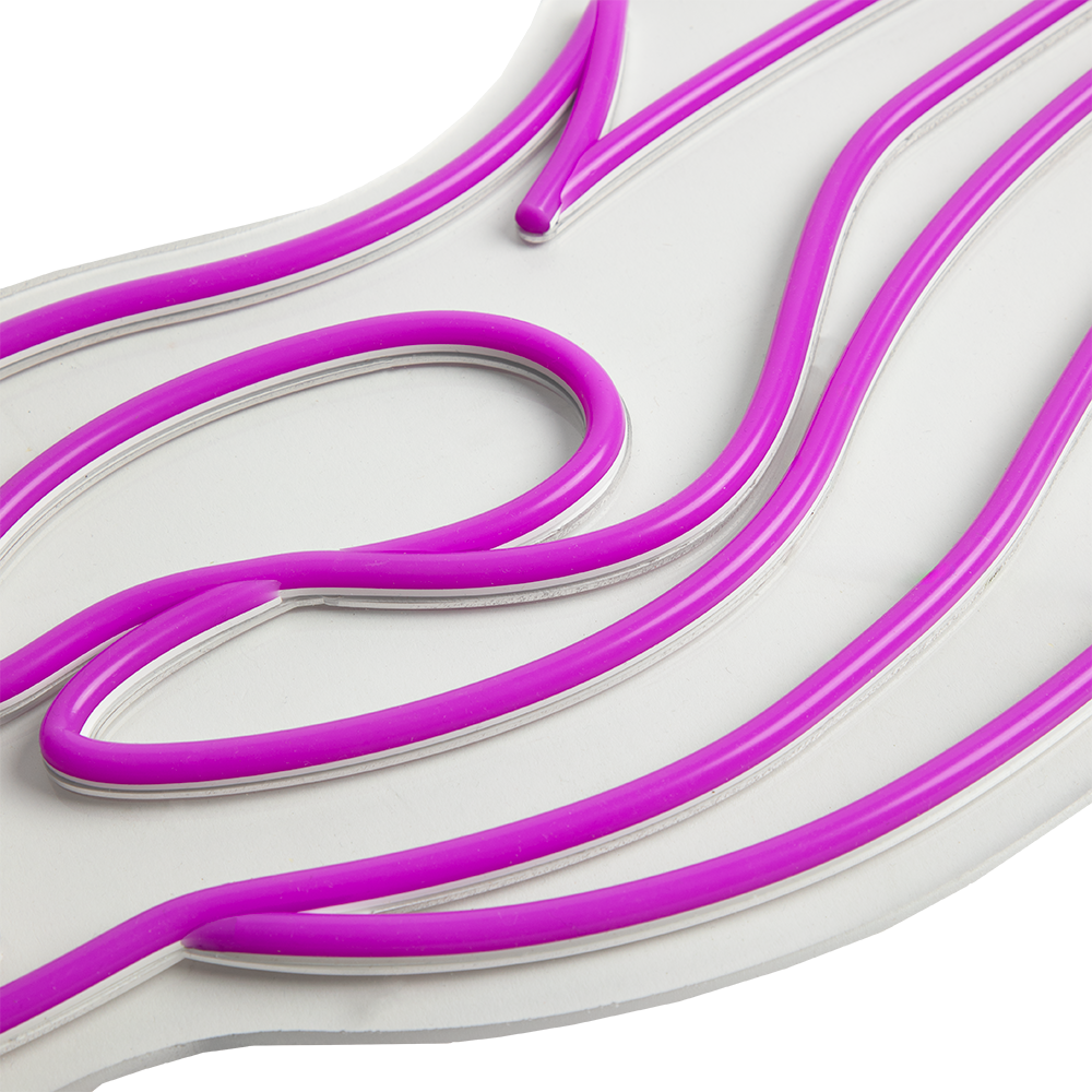 Tribal S Purple LED Sign Detail 1