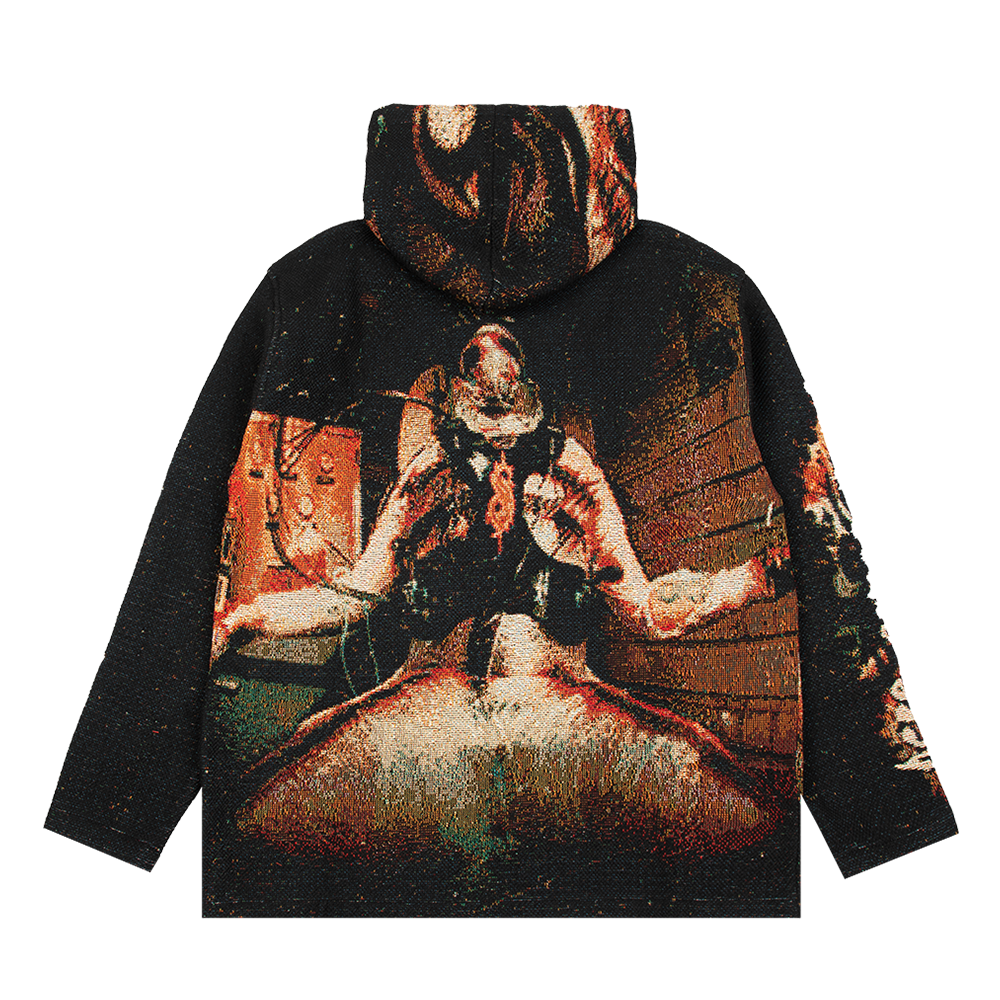 Here Comes the Pain Woven Pullover Hoodie Back