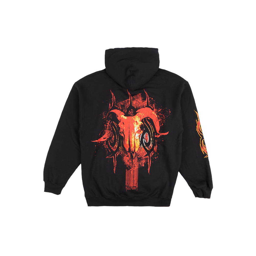 9 Square Pullover Hoodie (Black) Back