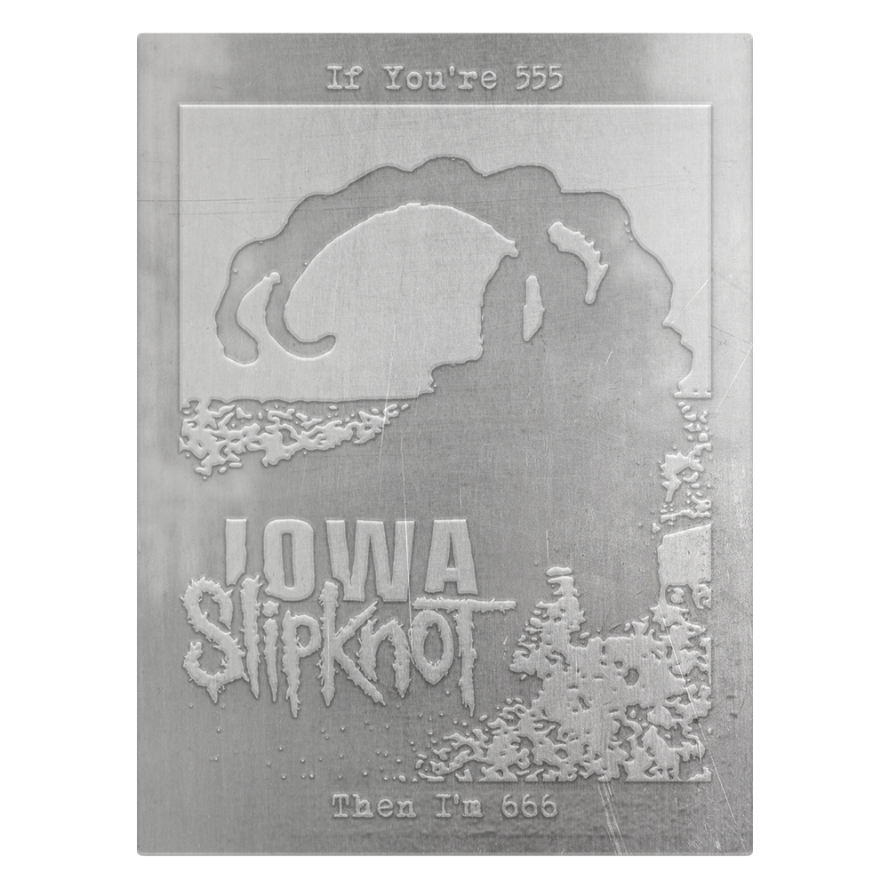 IOWA 25 SILHOUETTE EMBOSSED METAL POSTER