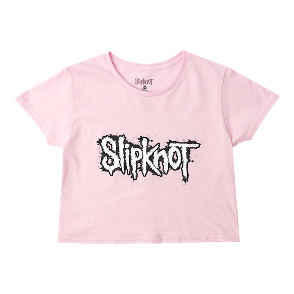 Pink Logo Crop T-Shirt Front