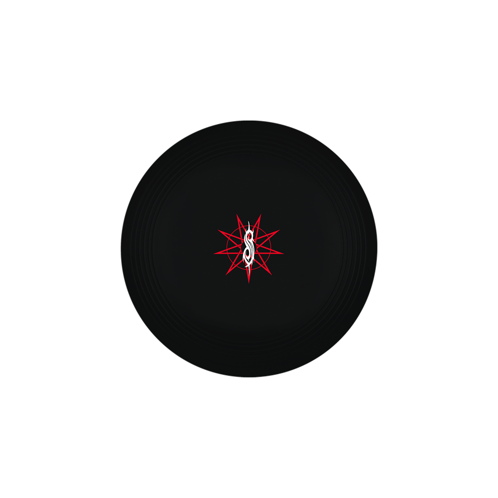 Black 9 Point Star Frisbee